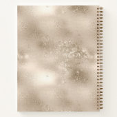 Glam Champagne Gold Monogram Recipe Book ノートブック (裏面)