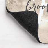 Glam Champagne Gold Trendy Script Monogram  マウスパッド (コーナー)