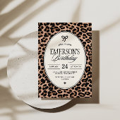 Glam Cheetah Print Birthday Party 招待状