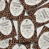 Glam Cheetah Print Birthday Party 招待状