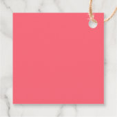 Glam Chic Pink Gold Pearl 40th Birthday Thank You フェイバータグ (裏面)