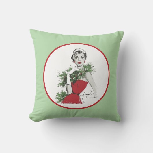 Glam Christmas Pillow クッション (正面)