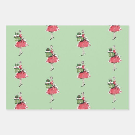 Glam Christmas Wrapping Paper ラッピングペーパーシート (正面)