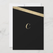 Glam classy luxury gold geometrical Graduation 招待状 (裏面)