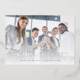 Glam Company写真ロゴQRメリークリスマス実在 箔シーズンカード