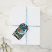 Glam Dark Mermaid Boy Baby Shower誕生日パーティー ギフトタグ (より糸付き)