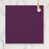 Glam Dark Purple Gold 30th Birthday Thank You フェイバータグ (裏面)