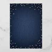 Glam Denim Diamonds Blue Jeans 21th Birthday写真 箔招待状 (裏面)