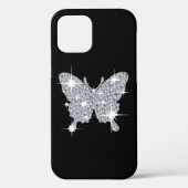 Glam diamondフェイク sparkle butterfly Case-Mate iPhoneケース (裏面)