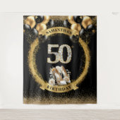 Glam Diamond Numbersバナー(赤面ハイヒール) タペストリー (正面)