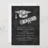 Glam Diamonds Graduation Party Invitation 招待状 (正面)