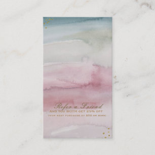 Glam Dreamyモダン Water color金ゴールドフレンド参照 紹介カード