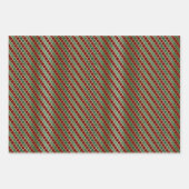 Glam Emerald Green Red Pattern Assortment ラッピングペーパーシート (正面3)