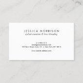 Glam Eyelashes Black and White Appointment Card 予約カード (裏面)