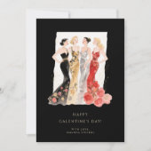 Glam Four Pretty Elegant Women Galentine's Day カード (正面)