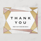 Glam Geometric Diamondありがとう ポストカード (正面)