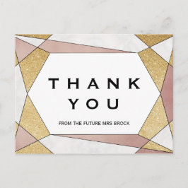 Glam Geometric Diamondありがとう ポストカード