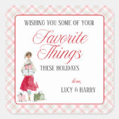 Glam Girl Favorite Things Christmas スクエアシール (正面)