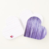 Glam Girly Lavender Tinsel Stripes ノートブック (内部)