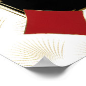 Glam Gold Casino Vegas Wedding Seating Chart ポスター (角)