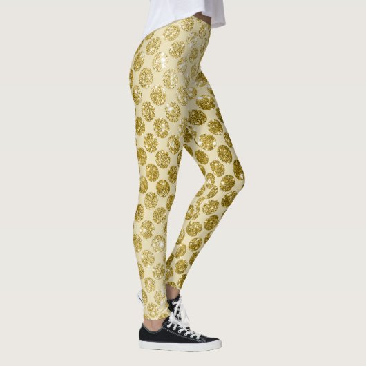 Glam gold glitter レギンス (右)