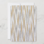 Glam Gold Glitzy Glitter Silver Unicorn Birthday 招待状 (裏面)