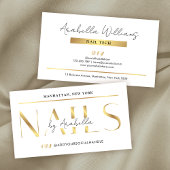 Glam Gold Luxury Modern Manicure Nail Artist Salon 名刺