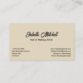 Glam Gold Sunburst Hair & Makeup Artist Card 名刺 (裏面)