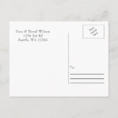 Glam Greeneryの結婚式は日付カードを保存 案内ポストカード (裏面)