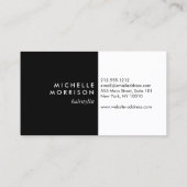 Glam Hairstylistスクリプト文字金ゴールド/黒 名刺 (裏面)