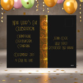 Glam Happy New Year Steampunk Champagne  シーズンポストカード