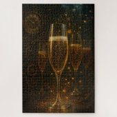 Glam Happy New Year Steampunk Champagne  ジグソーパズル (縦)