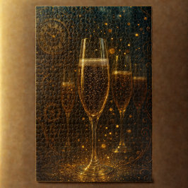 Glam Happy New Year Steampunk Champagne  ジグソーパズル