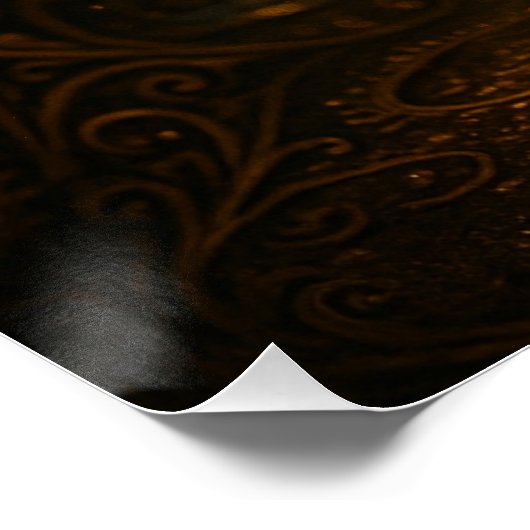 Glam Happy New Year Steampunk Champagne  ポスター (コーナー)