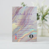 Glam Iridescent Luxury Style サンキューカード (スタンド正面)