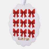 Glam It Up – 弓パタはっきりしたーンエネルギー✨ オーナメントカード (左)