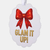 Glam It Up Sparkle Bow — Confidence Energy オーナメントカード (左)