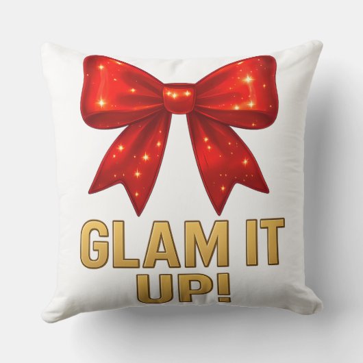 Glam It Up Sparkle Bow — Confidence Energy クッション (裏面)