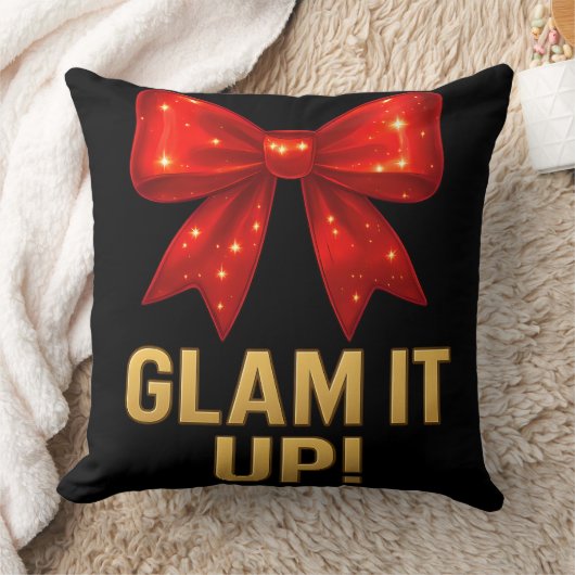 Glam It Up Sparkle Bow — Confidence Energy クッション (ブランケット)