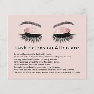 Glam Khetrash Extensionsメイクアップアーティストアフターケア チラシ
