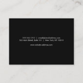 Glam Lashesスクリプトシルバー/ブラックアフターケアカード 名刺 (裏面)