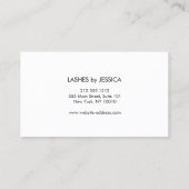 Glam Lashesスクリプト文字金ゴールド/ブラックアポイントメント 予約カード (裏面)