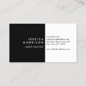 Glam Lashesスクリプト文字金ゴールド/ブラックビジネスカード 名刺 (裏面)