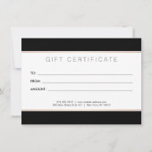 Glam LashesスクリプトRoseGold/Black Gift Certificate (裏面)
