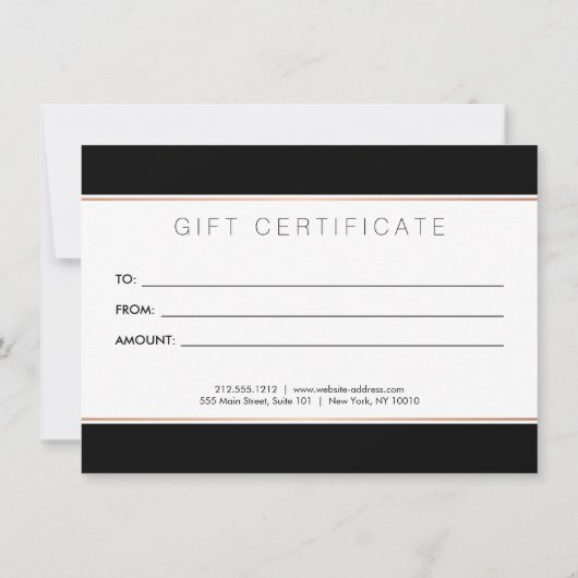Glam LashesスクリプトRoseGold/Black Gift Certificate (裏面)