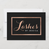 Glam LashesスクリプトRoseGold/Black Gift Certificate (正面)
