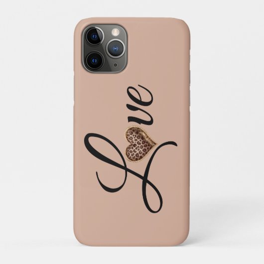 Glam Leopard Heart Love Design Case-Mate iPhoneケース (裏)