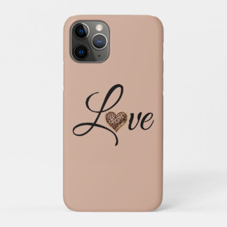 Glam Leopard Heart Love Design iPhone 11 Proケース