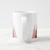 Glam Leopard Printクリスマスツリー ジャンボコーヒーマグカップ (裏面)