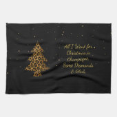 Glam Leopard Tree Holiday キッチンタオル (横)